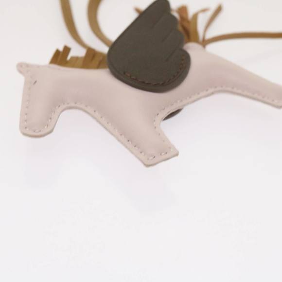 HERMES Rodeo PM Charm Leather Brown Pink Auth 65249SA - Picture 10 of 13